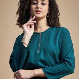 R.Code by The Roadster Life Co. Women Crepe Top-image-29