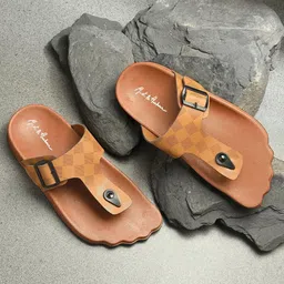 Mast & Harbour Mens Open-Toe Slippers Comfortable, Washable & Durable-image-40