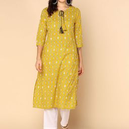 Shiv ali apparels Women Striped Keyhole Neck Extended Sleeves Kurta-image-54