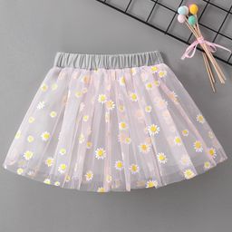 Kookie Kids Knee Length Skirt Floral Print - Grey-image-92
