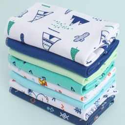 Babyhug 100% Cotton Premium Wash Cloth Pack of 8 - Multicolor-22