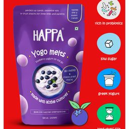 Happa Yogo Melts I Fruit & Yogurt snack for little ones I Bluberry yogurt I Good  I Easy to Carry I Great taste-picture-20