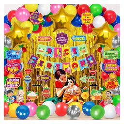 Zyozi Annaprashan / Rice Ceremony Decorations Combo Multicolor - 63 PCS-image-66