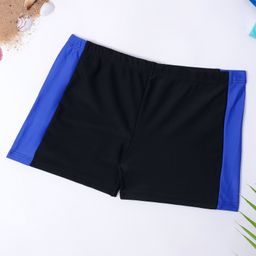 Bubble Berry Colour Block Shorts - Black & Blue-image-109