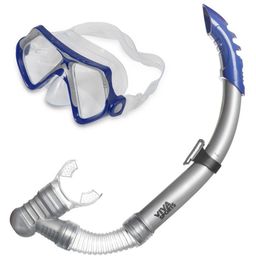 Viva Swimming Sports Combo Diving Set (Mask & Snorkel Set) for Diving, Snorkeling, Swimming (Grey-Blue)-image-10