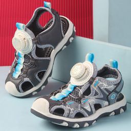 Cute Walk by Babyhug Slip On Sandals - Grey-image-52