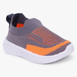 Superminis Striped Mesh Detailed Slip On Shoes - Orange-image-65