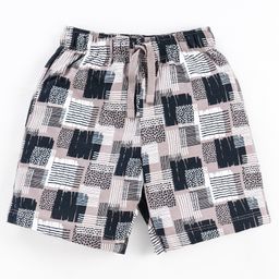 CUCUMBER Sinker Knit Above Knee Length Printed Shorts - Tan-image-11