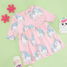 Pantaloons Baby Girls Cotton Fit & Flare Midi Dress-picture-31