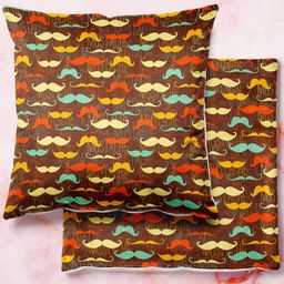 ArtzFolio Multicoloured Set of 2 Square Cushion Covers-14