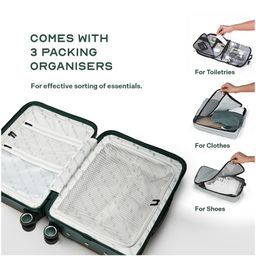 THE ASSEMBLY Hard-Sided Large Check-In Luggage - 110 Litres | Premium Wide Handle Polycarbonate Trolley Bag 75 Cms With In-Built Tsa Lock | Green - Rover image 4