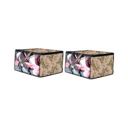 Stylista Beige & Green 2 Pieces Printed Waterproof Storage Bag Organisers With Zip-image-85