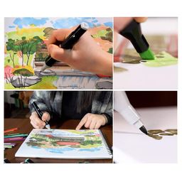 SYGA Graphic Sketch Marker Dual Tip Art Marker Set for Design Drawing Colouring Highlighting Underlining 262 Pieces - Multicolour image 5