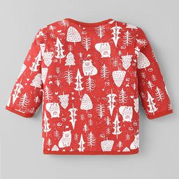 OHMS Single Jersey Knit Full Sleeves Front Open Vests with Animal Print & Stripes Pack of 5 - Multicolor image 5
