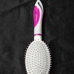 Beutifly Round Paddle Cushion Hairbrush - Pink & White-12