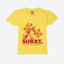 Wear Your Mind Girls Printed Puff Sleeves Pure Cotton Applique T-shirt-picture-1