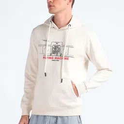 Flying Machine Men Printed Hooded Sweatshirt-image-43