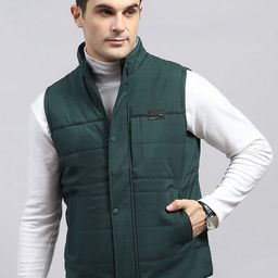 Monte Carlo Men Mock Collar Solid Casual Padded Jacket-picture-17