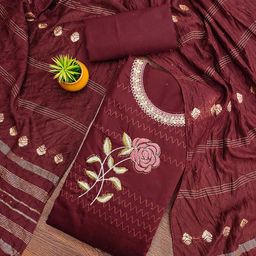 SHADOW & SAINING Embroidered Unstitched Dress Material-image-97