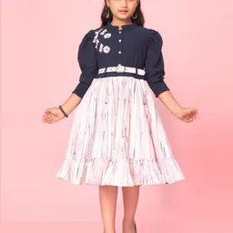 BAESD Print Georgette Fit & Flare Midi Dress-12