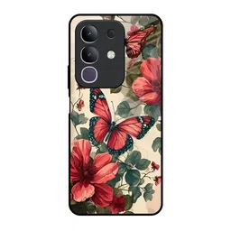 QRIOH Unisex Vivo T4x 5G Floral Shockproof Glass Back Case-picture-39