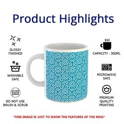 ARTBUG White Printed Ceramic Glossy Core Set of Cups and Mugs image 3