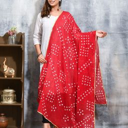 swatika Bandhani Printed Cotton Dupatta-image-34