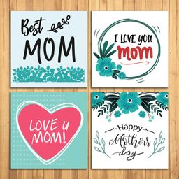 Wens Sparkle Laminated Wall Panels Love You Mom Print Pack of 4 - Green-image-76