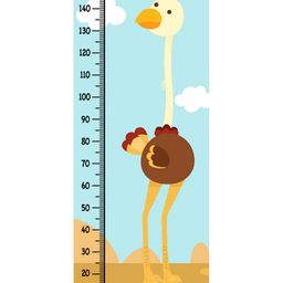 WENS Ostrich Themed Removable Height Measurement Wall Sticker - Blue-image-78