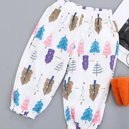 Kookie Kids Full Length Lounge Pant Tree Print - White-image-90