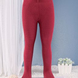 Mustang Solid Colour Footed Tights - Dark Pink-image-47