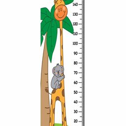 WENS Animal Print Height Measurement Wall Sticker - Multicolor-image-30