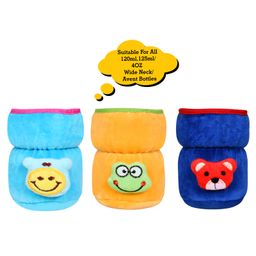 The Little Looker Plush Cotton Bottle Cover Yellow Blue Pack of 3 - Fits 125 ml Bottle-14