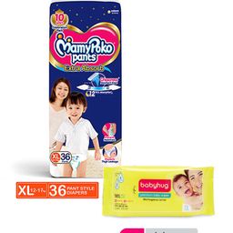 MamyPoko Pant Style Diapers Extra Large - 36 Pieces & Babyhug Premium Baby Lemon Wipes - 72 Pieces-image-47