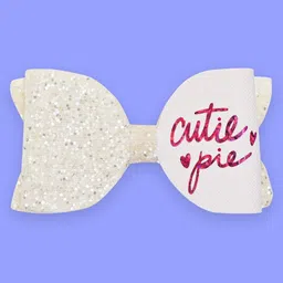 Aye Candy Girls Embellished Cutie Pie Text Bow Alligator Hair Clip-image-98