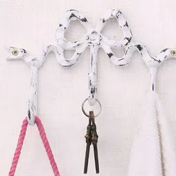 Indianshelf White Bow Shaped WallHooks-44