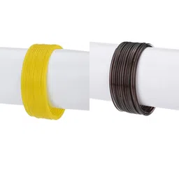 1ST TIME Set Of 24 Yellow Alloy Bangles-picture-43