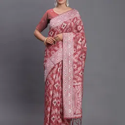 Astita Ethnic Motifs Woven Pallu Tassels Saree-picture-43