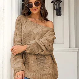 StyleCast Women Cable Knit Longline Pullover Sweaters-picture-29