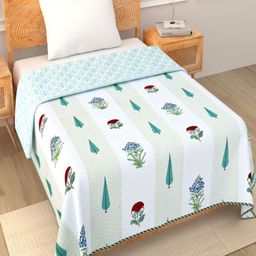 Myntra Elegant Homes Multi 180 GSM Ethnic Motifs Cotton AC Room Single Bed Dohar-picture-1