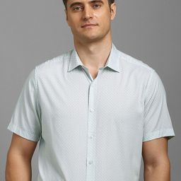 Louis Philippe Men Micro Ditsy Printed Spread Collar Formal Shirt-image-71