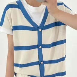 KPOP Horizontal Women stripes RegularTop-image-48