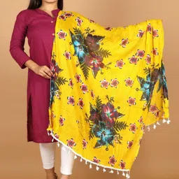 RajeRaj Floral Printed Dupatta-picture-3