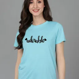 Adyavastram Women Typography Applique T-shirt-picture-16