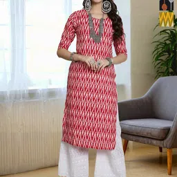 HERE&NOW Women Ethnic Motifs Printed Crepe Kurta Pack of 3-image-72
