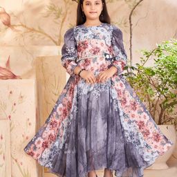 HERE&NOW Floral Print Georgette Fit & Flare Midi Dress-picture-27