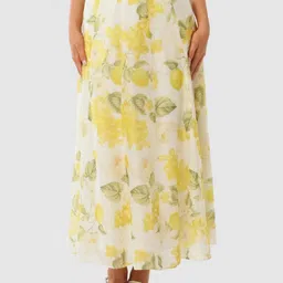 Forever New Printed Flared Maxi Skirt-image-92