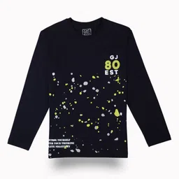 Gini and Jony Boys Graphic Printed Round Neck Cotton T-shirt-image-85