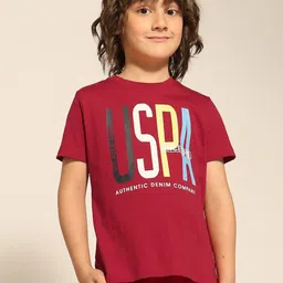 U.S. Polo Assn. Kids Boys Brand Logo Printed Pure Cotton T-shirt-picture-46