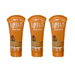 Lotus Herbals Set Of 3 Safe Sun De-Tan After Sun Face Pack - 100 g Each-12